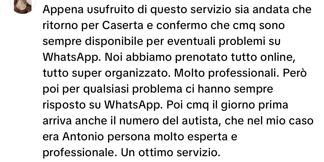 Recensione: andata e ritorno per Caserta, tutto super organizzato