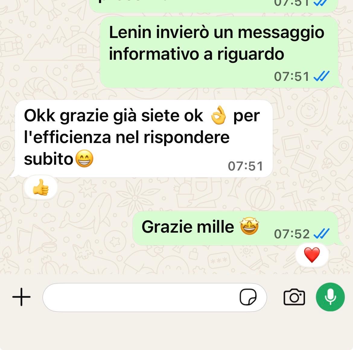 Messaggio WhatsApp: efficienza nel rispondere subito