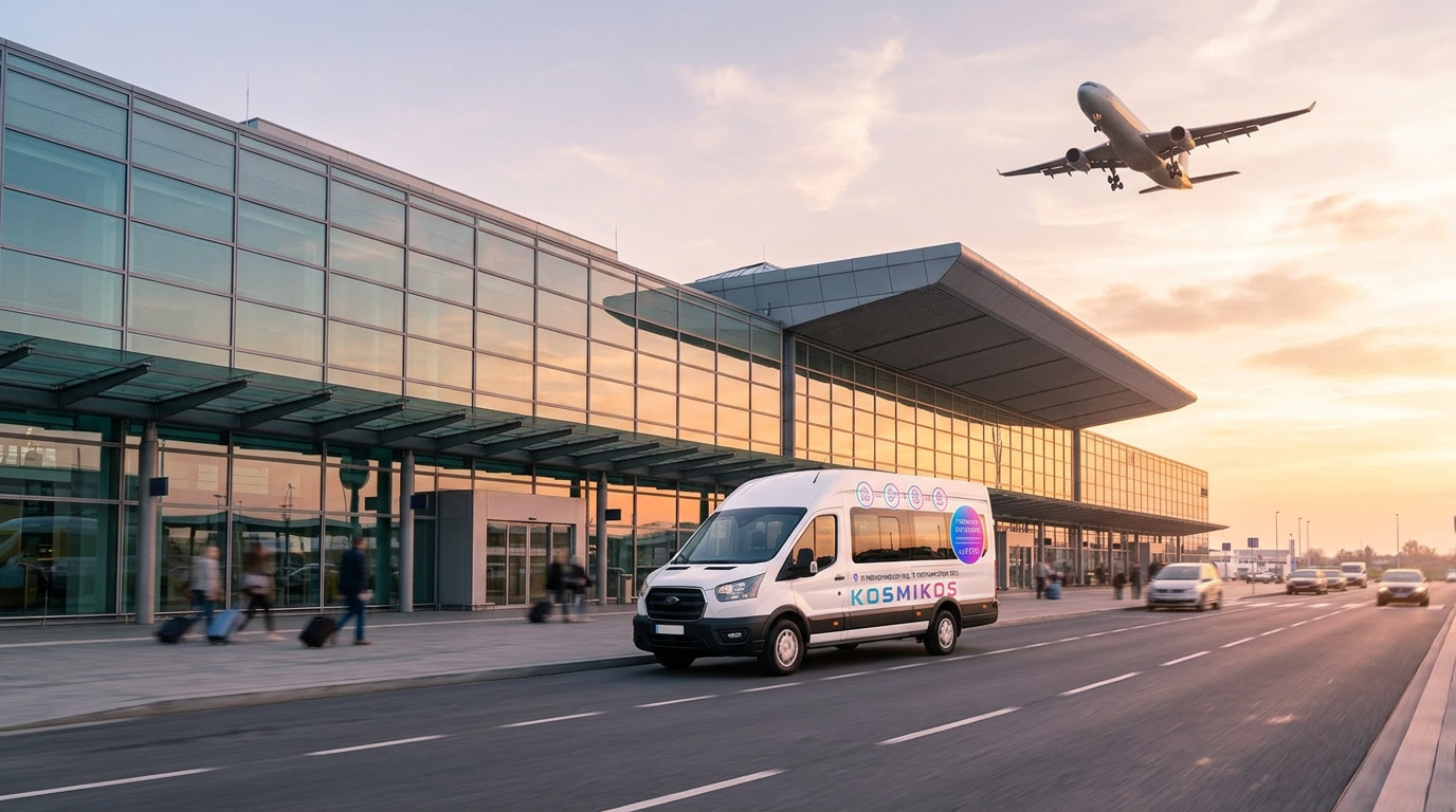 Minibus premium Kosmikos Go sulla Costiera Amalfitana al tramonto